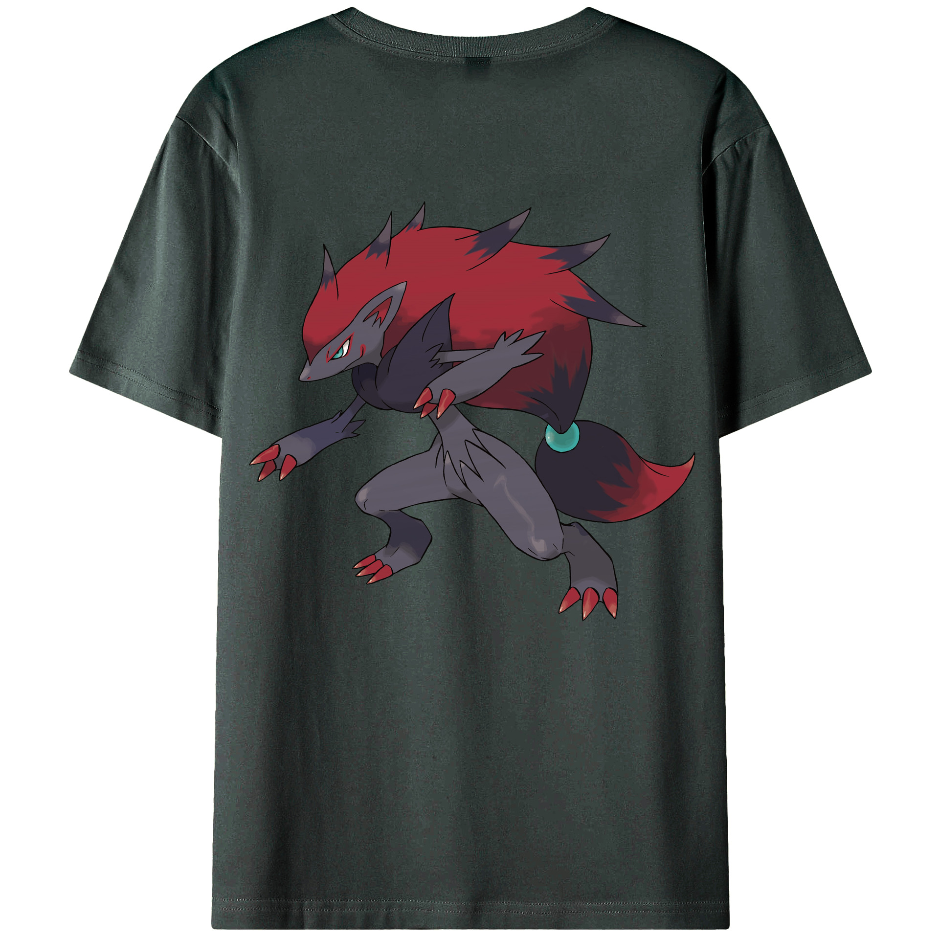 （画像用） ポケットモンスター Pokémon 綿100％ メンズ半袖Tシャツ（バックプリント） 通気性